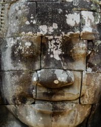 22 DSC1208 Bayon  Smiling face of Bodhisattva Lokeshvara at Bayon Temple