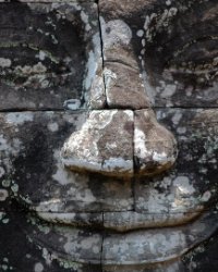 45 DSC0121 Bayon  Smiling face of Bodhisattva Lokeshvara at Bayon Temple
