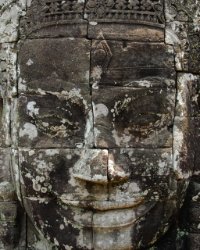 53 DSC4148 Bayon  Smiling face of Bodhisattva Lokeshvara at Bayon Temple