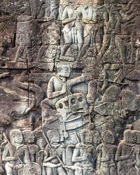 004 DSC0743 Bayon  Bas relief at Bayon Temple