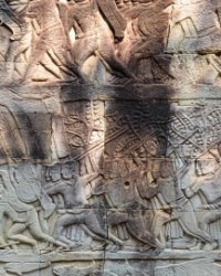 028 DSC0705 Bayon  Bas relief at Bayon Temple