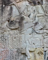 029 DSC0704 Bayon  Bas relief at Bayon Temple