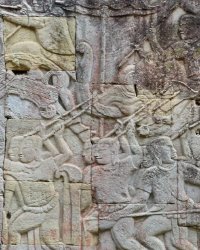 030 DSC0703 Bayon  Bas relief at Bayon Temple