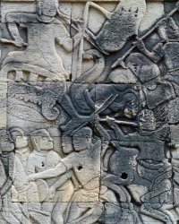 032 DSC0701 Bayon  Bas relief at Bayon Temple