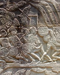 040 DSC4244 Bayon  Bas relief at Bayon Temple