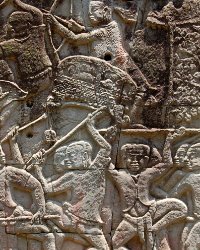 042 DSC4241 Bayon  Bas relief at Bayon Temple