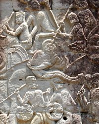 043 DSC4242 Bayon  Bas relief at Bayon Temple