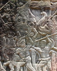 044 DSC4239 Bayon  Bas relief at Bayon Temple