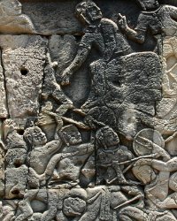 046 DSC4238 Bayon  Bas relief at Bayon Temple