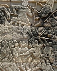 047 DSC4237 Bayon  Bas relief at Bayon Temple