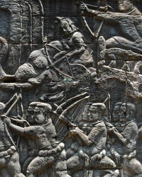 049 DSC4235 Bayon  Bas relief at Bayon Temple