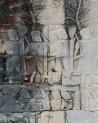 052 DSC4224 Bayon  Bas relief at Bayon Temple