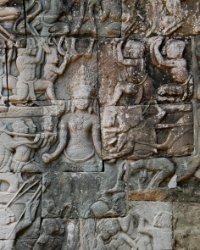 054 DSC4222 Bayon  Bas relief at Bayon Temple
