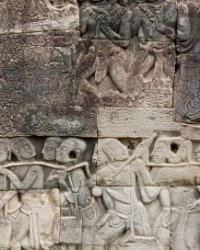 056 DSC1420 Bayon  Bas relief at Bayon Temple