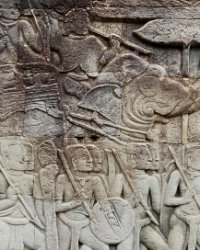 058 DSC1414 Bayon  Bas relief at Bayon Temple