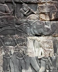 059 DSC1413 Bayon  Bas relief at Bayon Temple